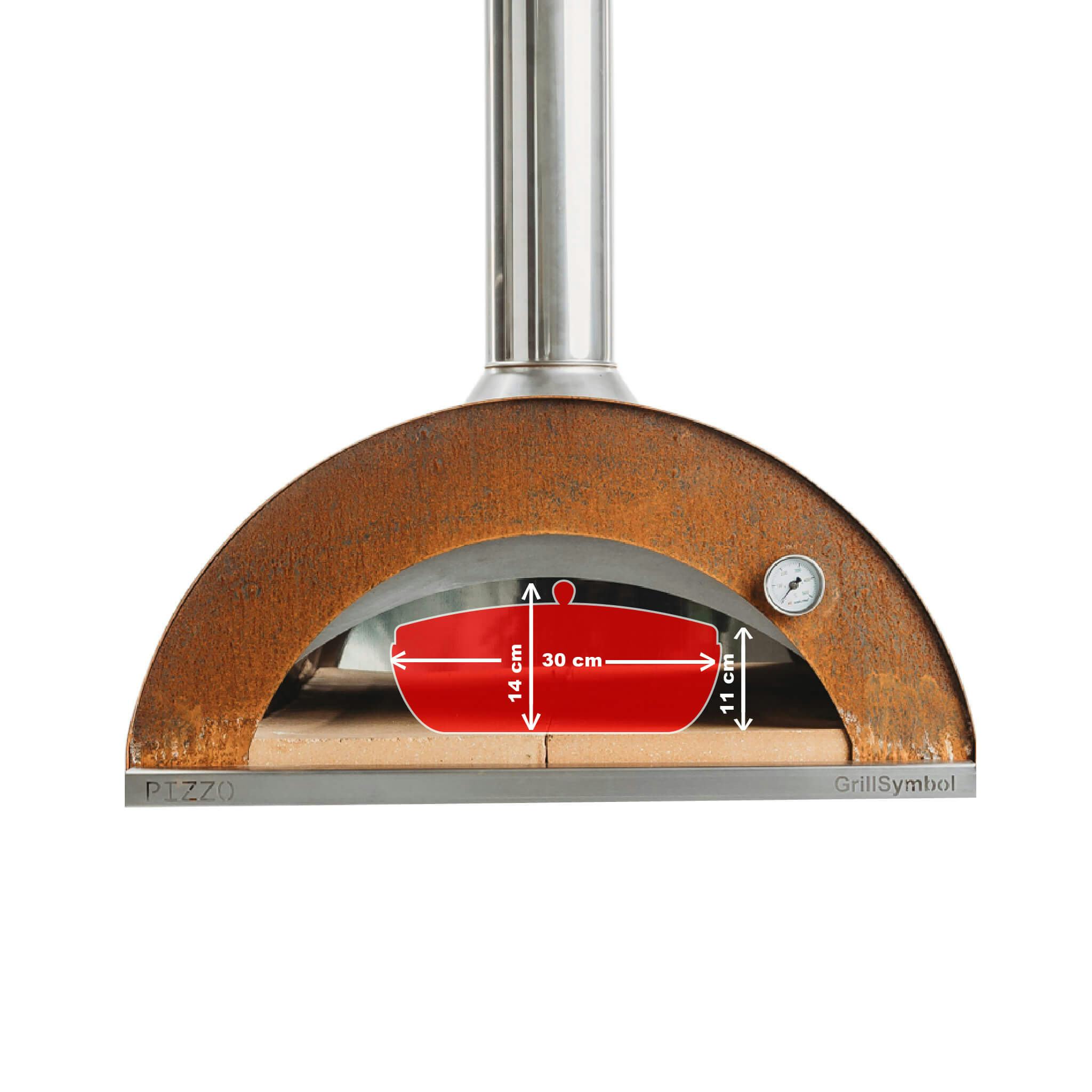 Pizzaugn GrillSymbol Pizzo med Pizzabord