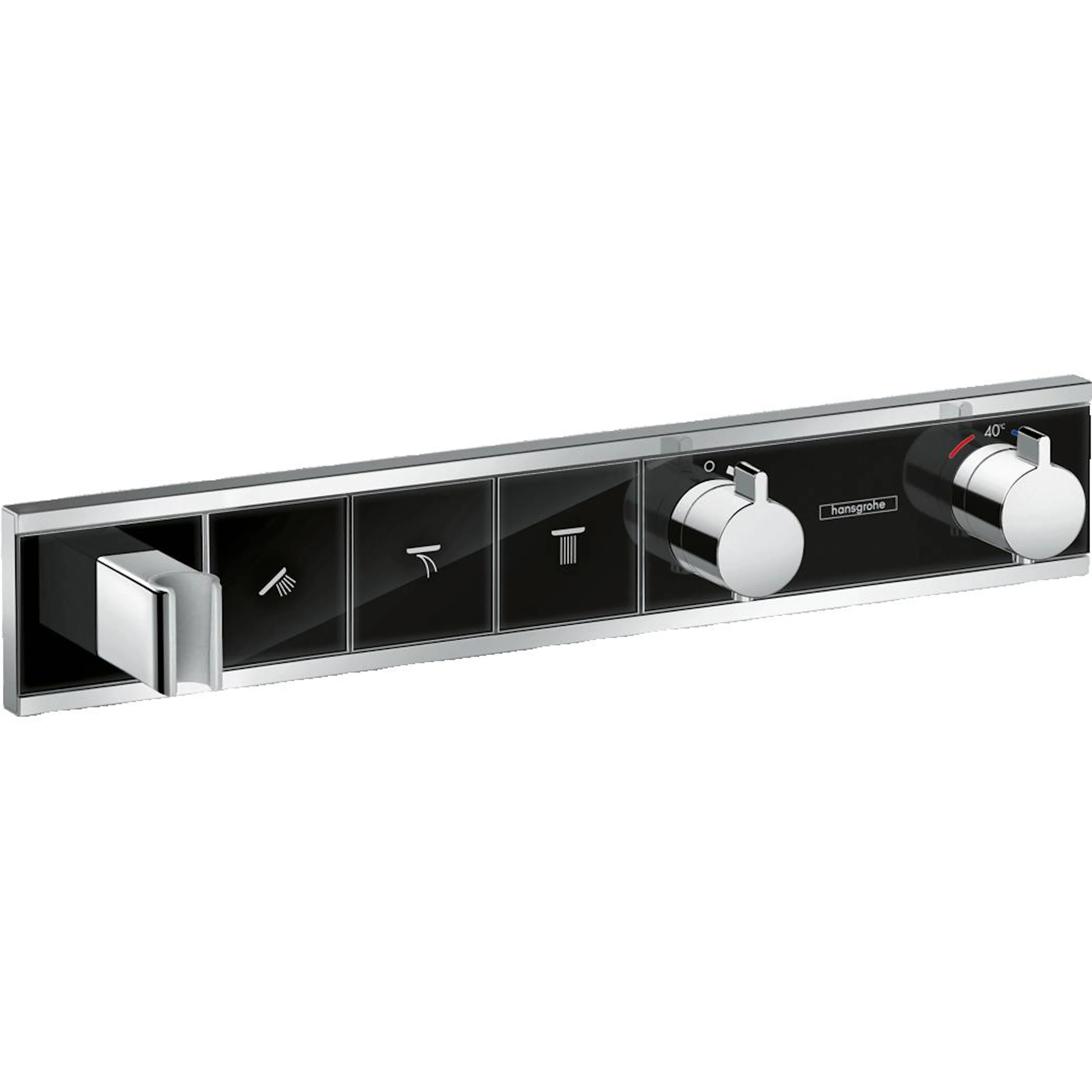 RainSelect Termostat för inbyggnad 3 funktioner Svart/Krom