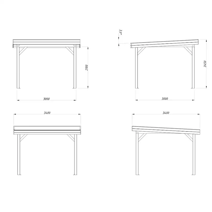 Lenna 8,3 m2 WTDIP Behandling: Impregnerad transparent