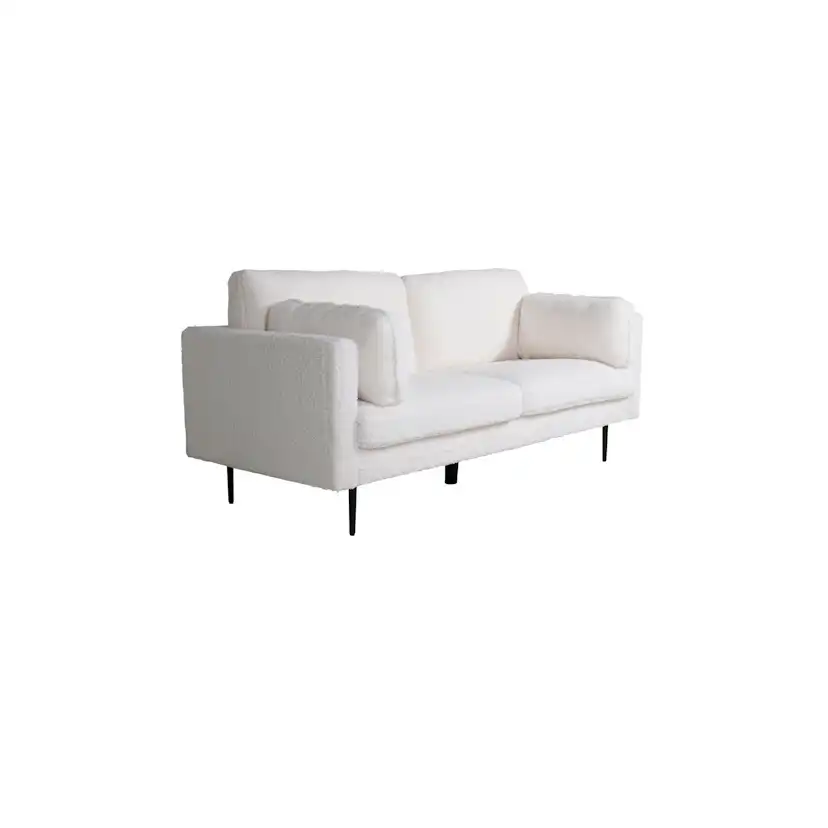 Boom 3-seat sofa - Teddy Fabric White Vit