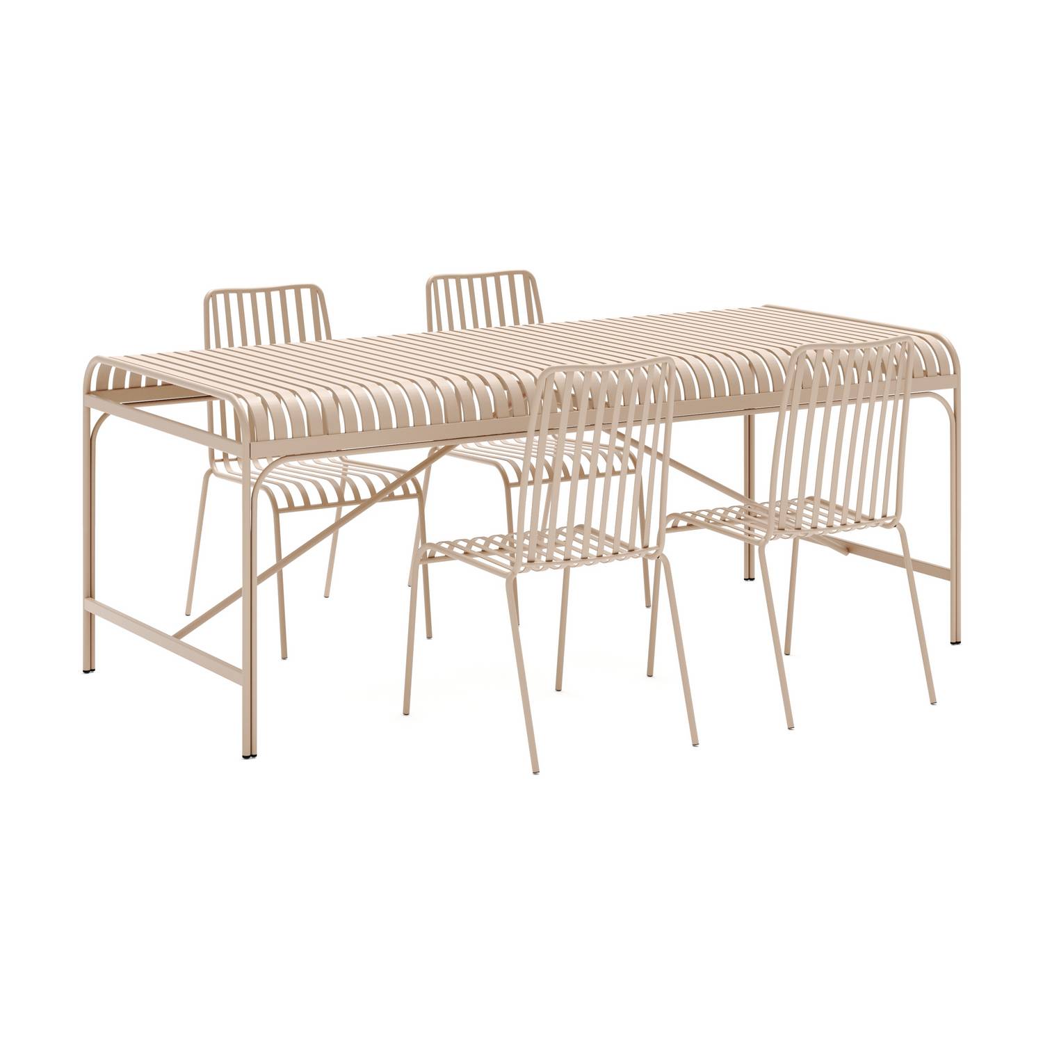 Matgrupp Comfort Garden Jarva Liten Matgrupp Utomhus 200 cm med 4 stolar i metall