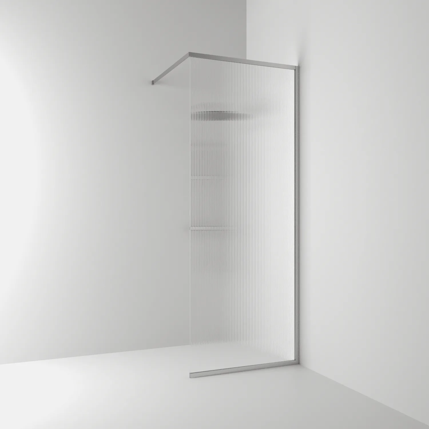 Skärm Langfoss Ma/Li 80x230 B: 800 mm, H: 2300 mm, Profil: Alu matt, Linjeglas, Utan Hylla