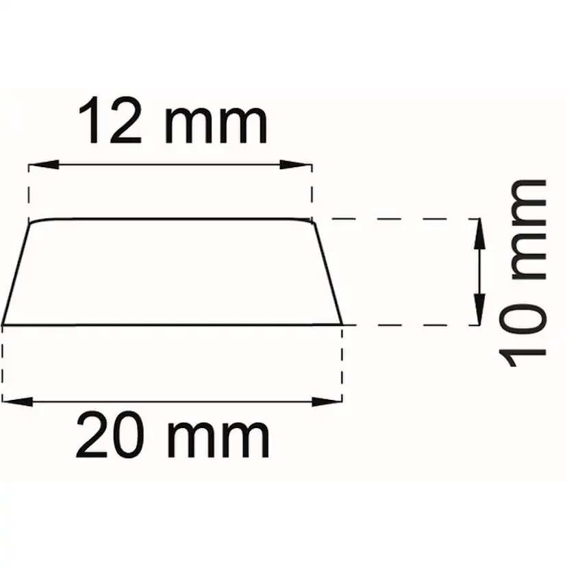 Buffert Habo Grå 20X10mm Grå