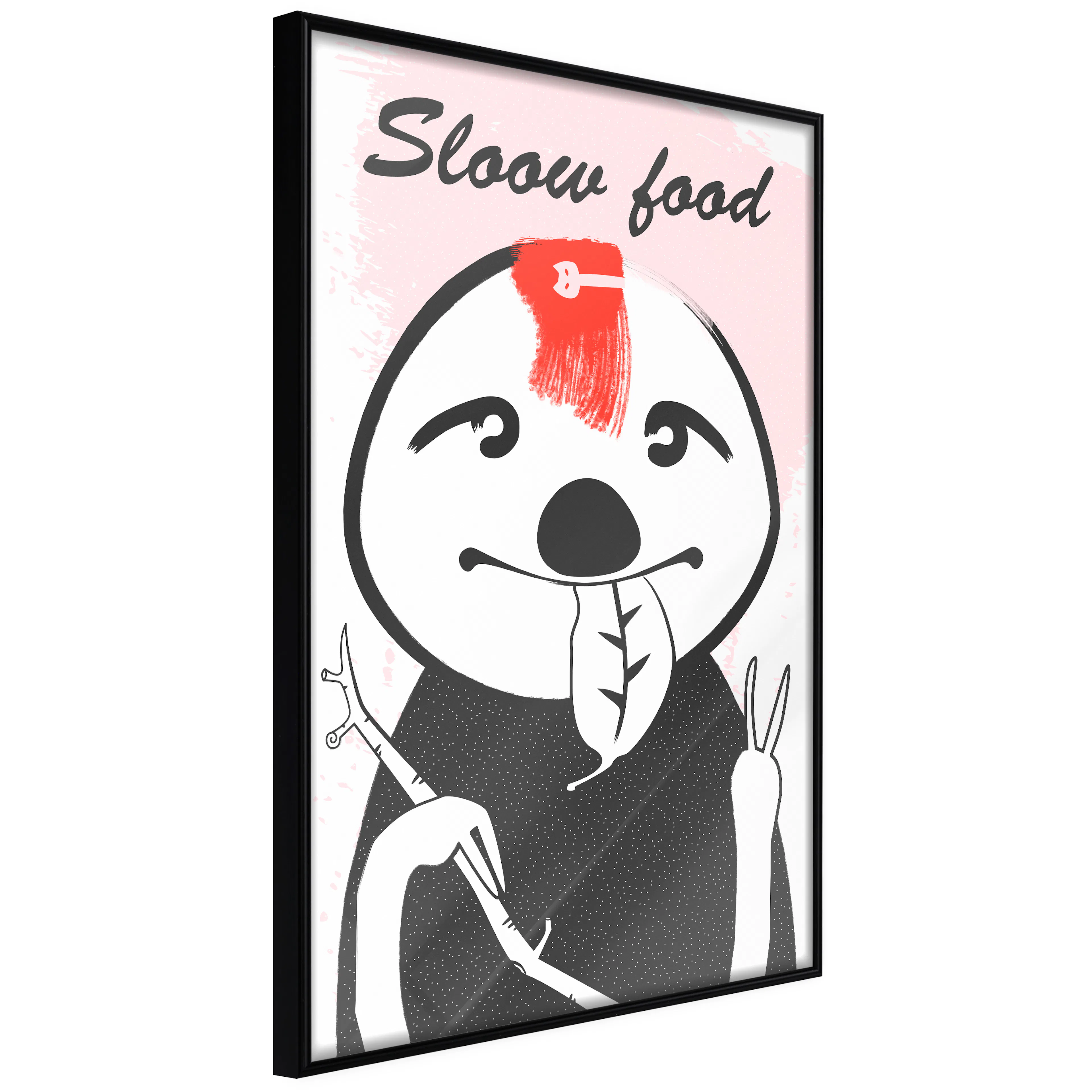 Affisch - Sloth Trendsetter [Poster] 40x60 Svart ram, 40x60 cm