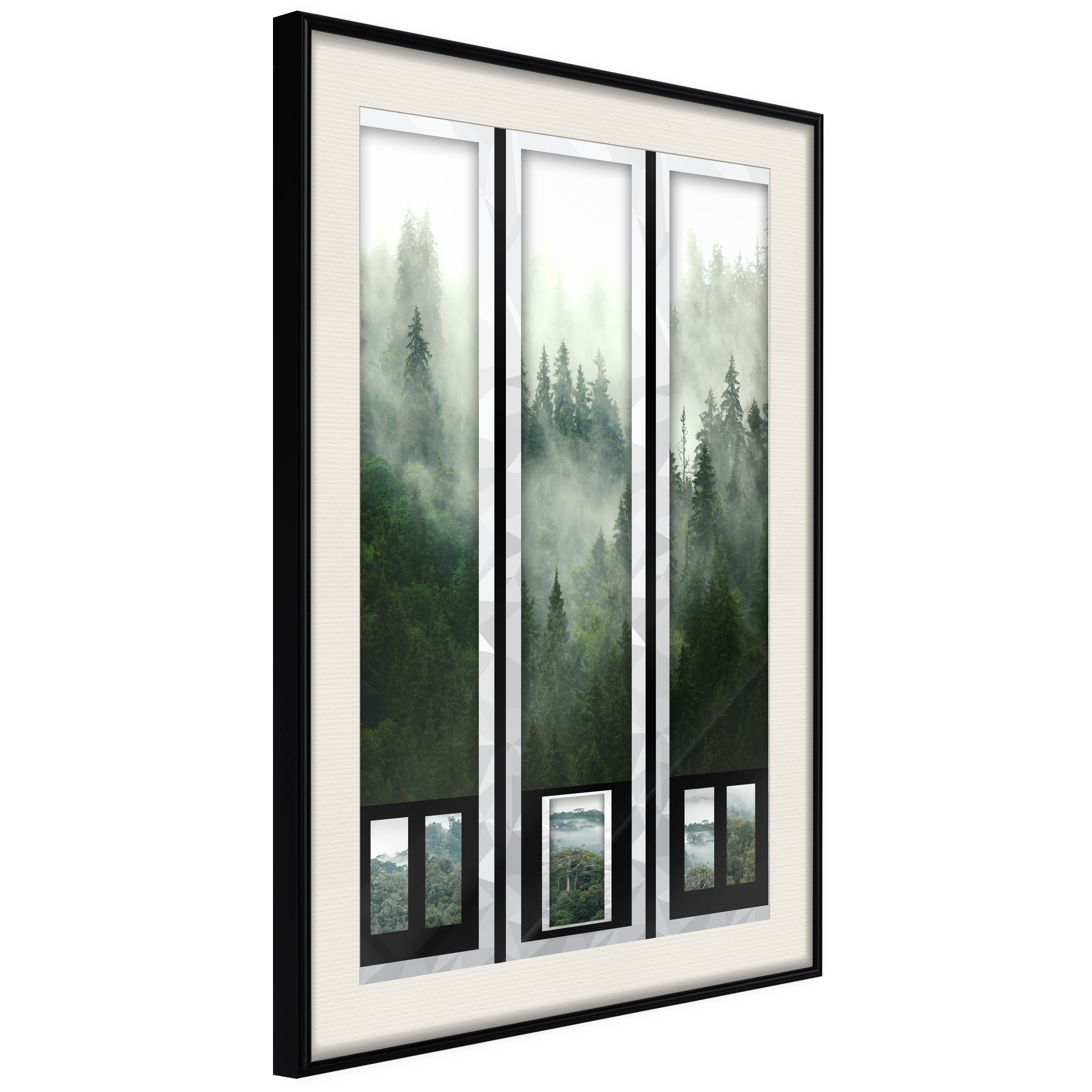 Affisch - Memories Cards [Poster] 20x30 Svart ram med passepartout, 20x30 cm