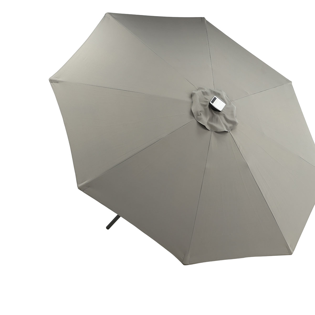 Sabal Umbrella with LED, Grey, 270 Grå