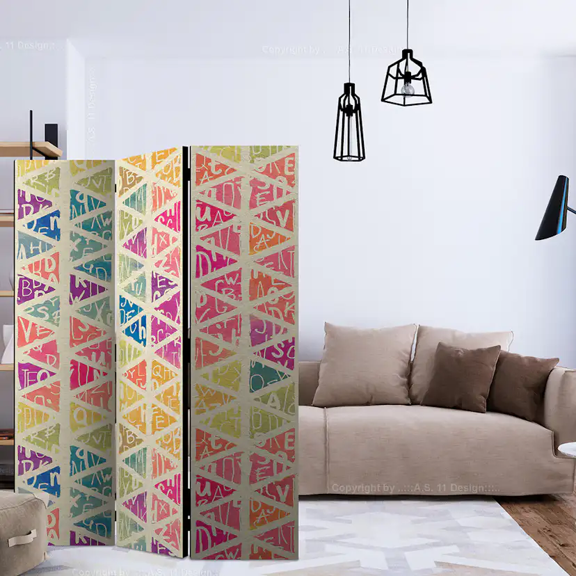 Rumsavdelare Arkiio Letters Nad Triangles 135x172 cm