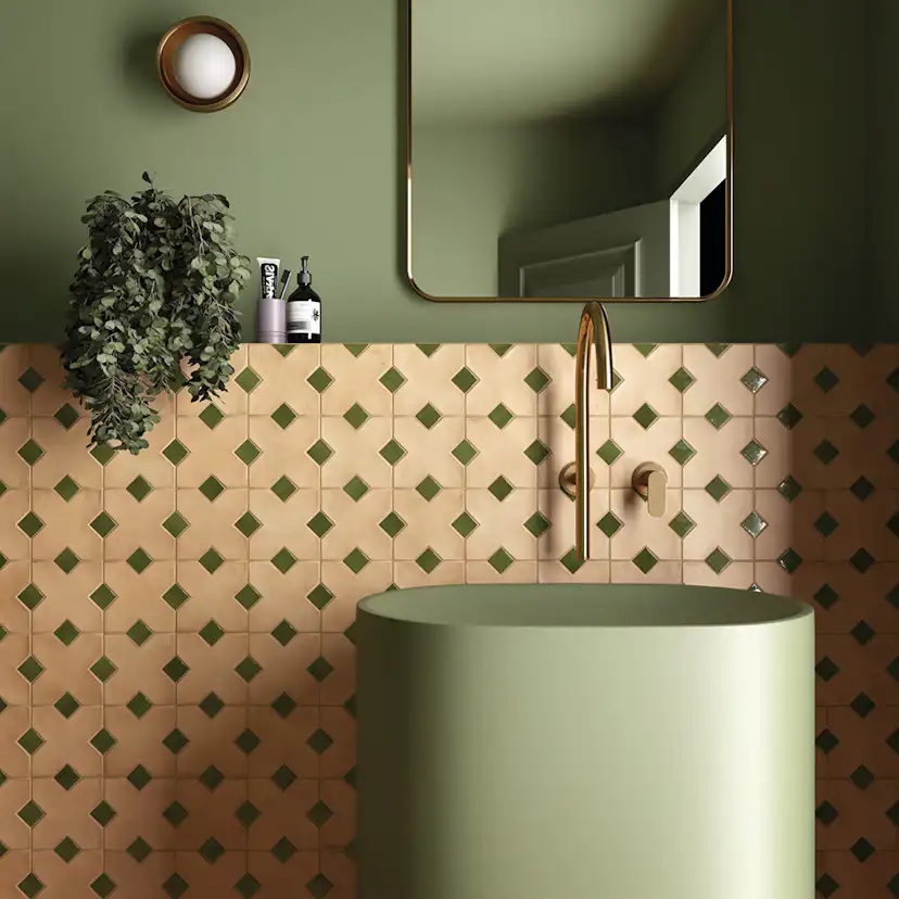 Klinker Lhådös Cactus Taco Verde 3,2x3,2 Matt cm