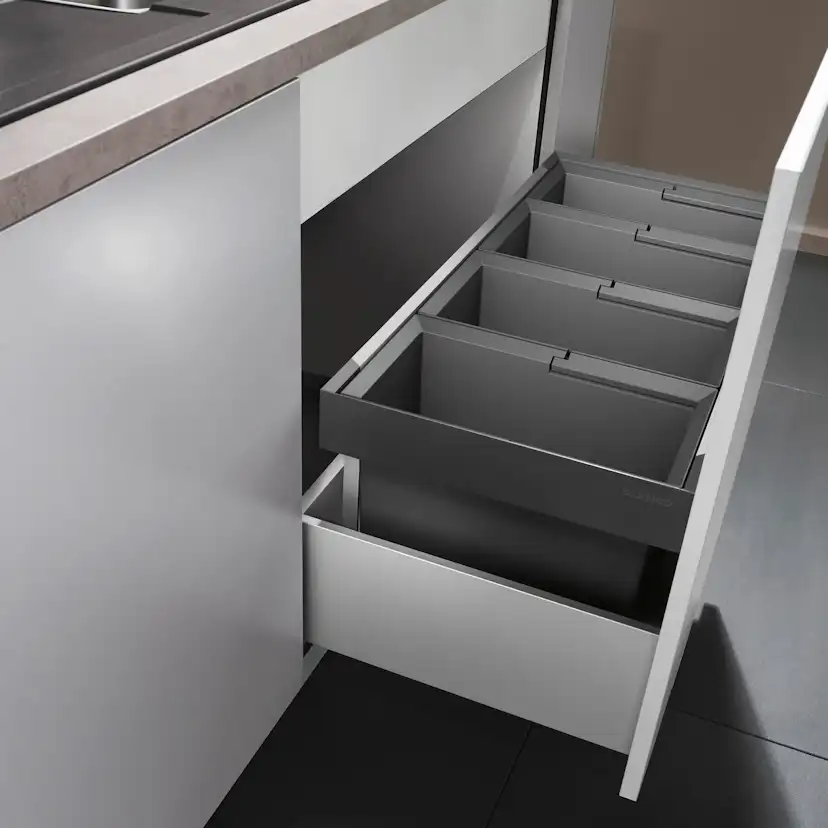 Källsorteringskärl Blanco Flexon II 90/4 Avfallskärl med Lock 90cm