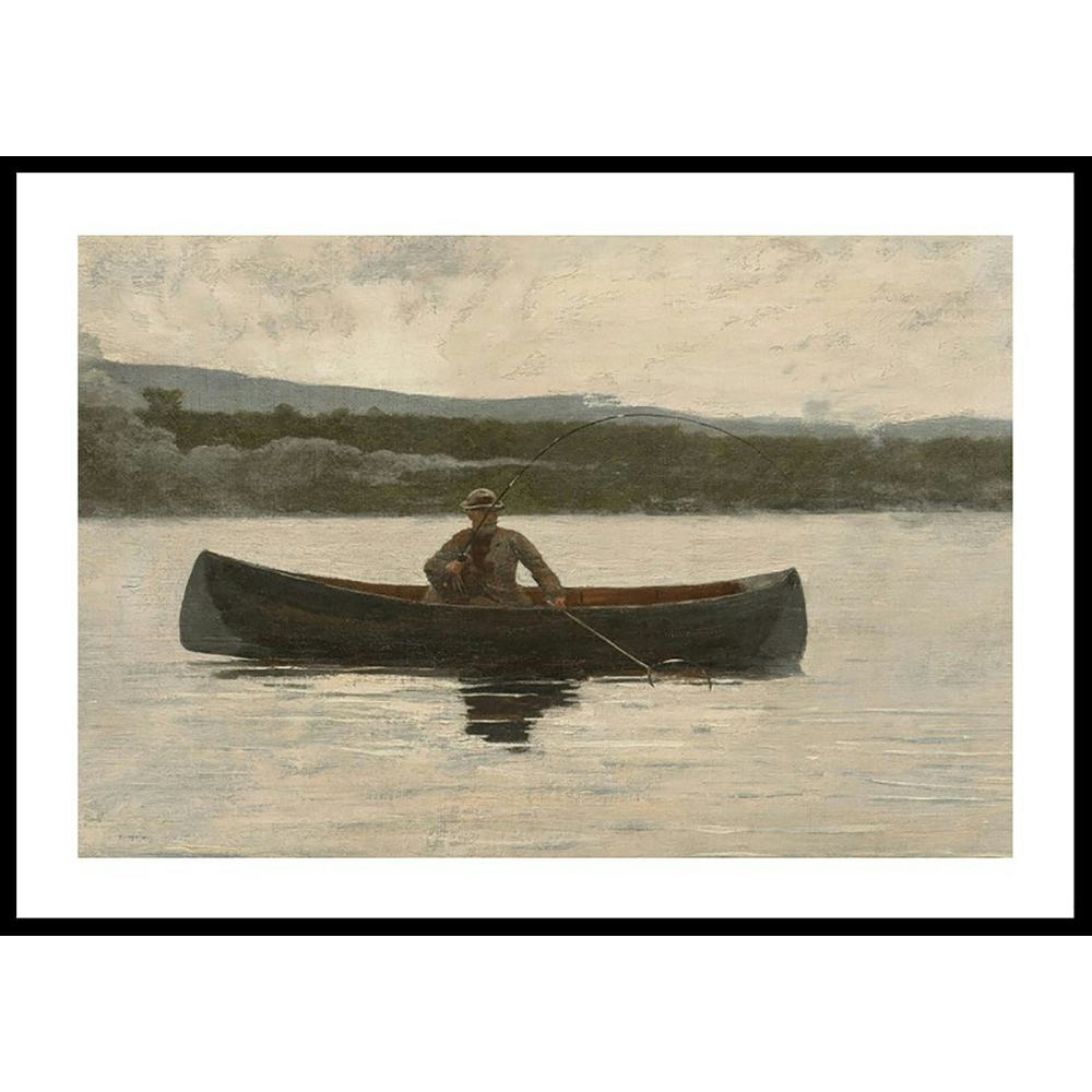 Poster Gallerix Playing A Fish By Winslow Homer