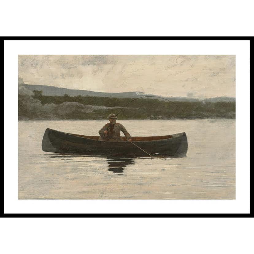 Poster Gallerix Playing A Fish By Winslow Homer
