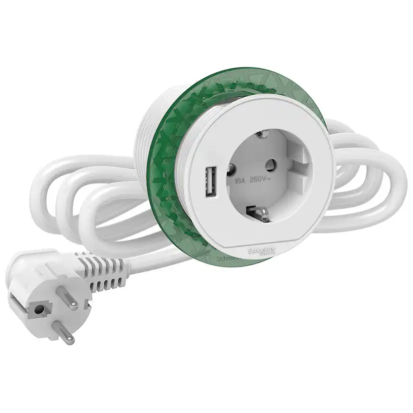 Bordsenhet Schneider Electric Unica System+ USB-A