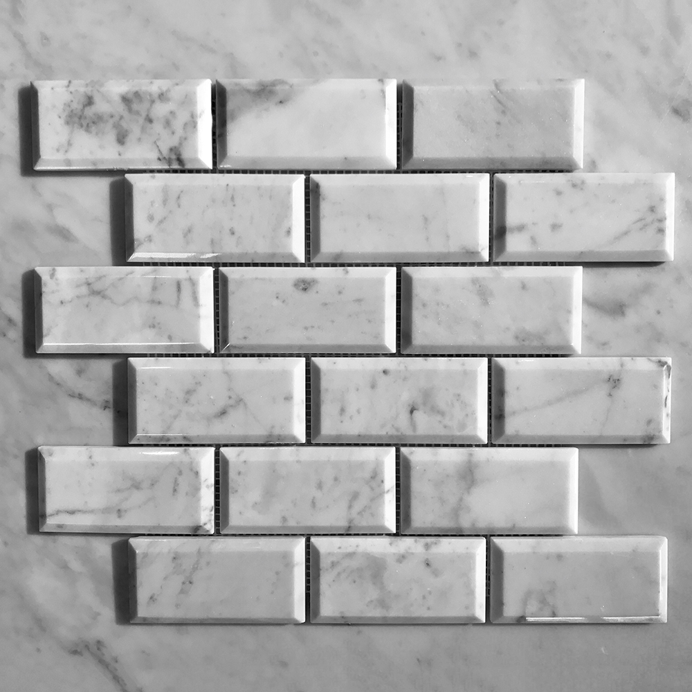 Mosaik Italian Marble Carrara Marmor Italian Marble Rektangulär 31x35 cm