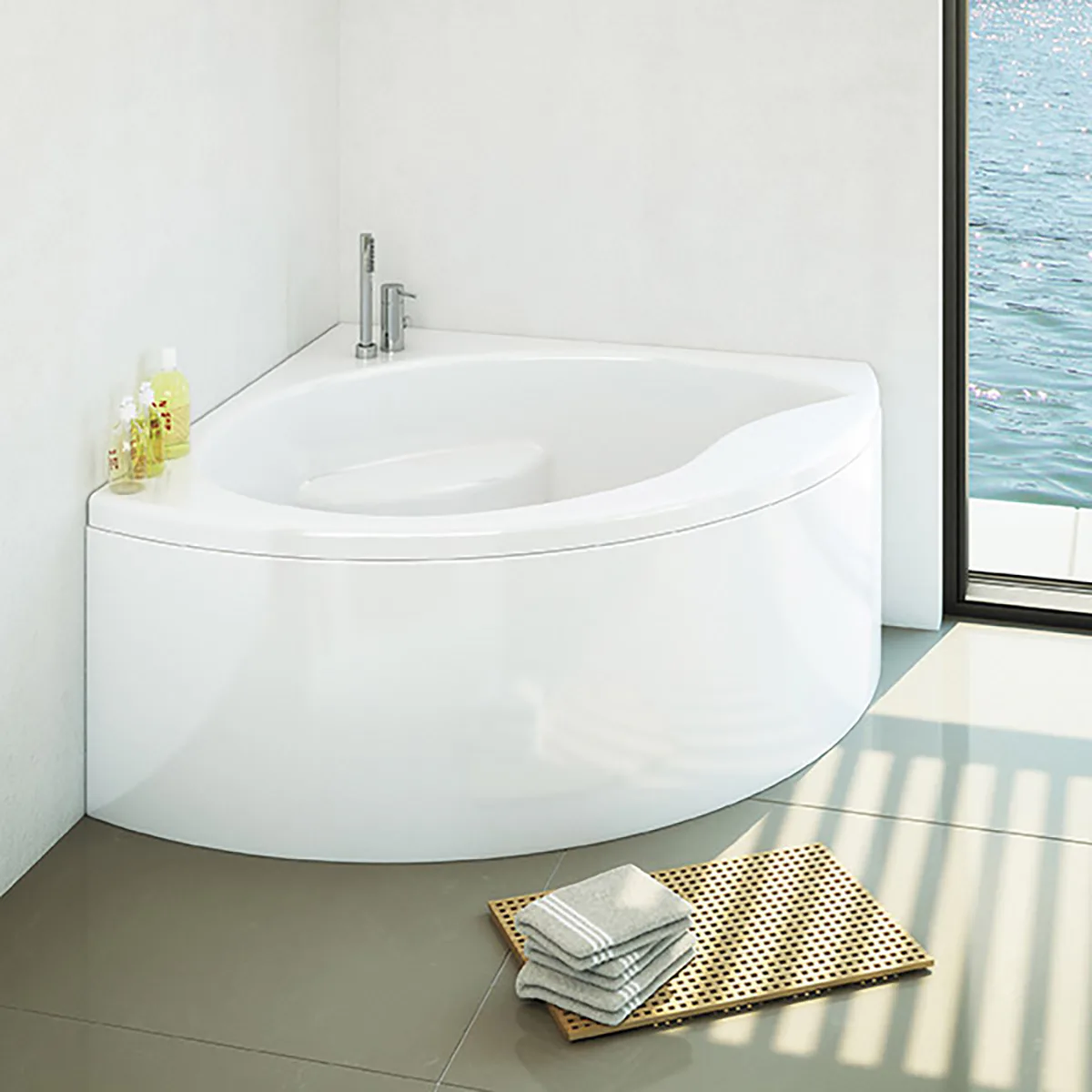 Tranquility hörnkar 1300x1300mm akryl Carronite®
