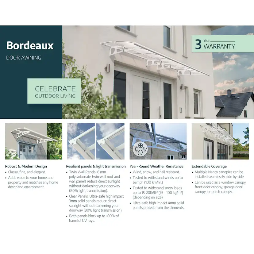 Entrétak Canopia by Palram Bordeaux 1,4 X 8,9 m