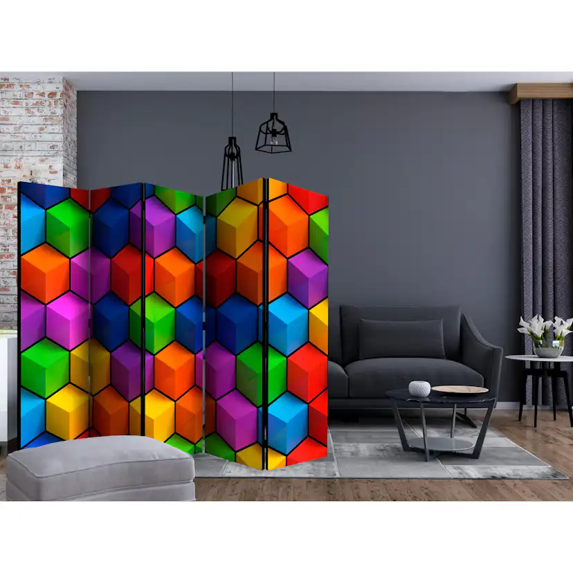 Rumsavdelare Arkiio Colorful Geometric Boxes II 225x172 cm