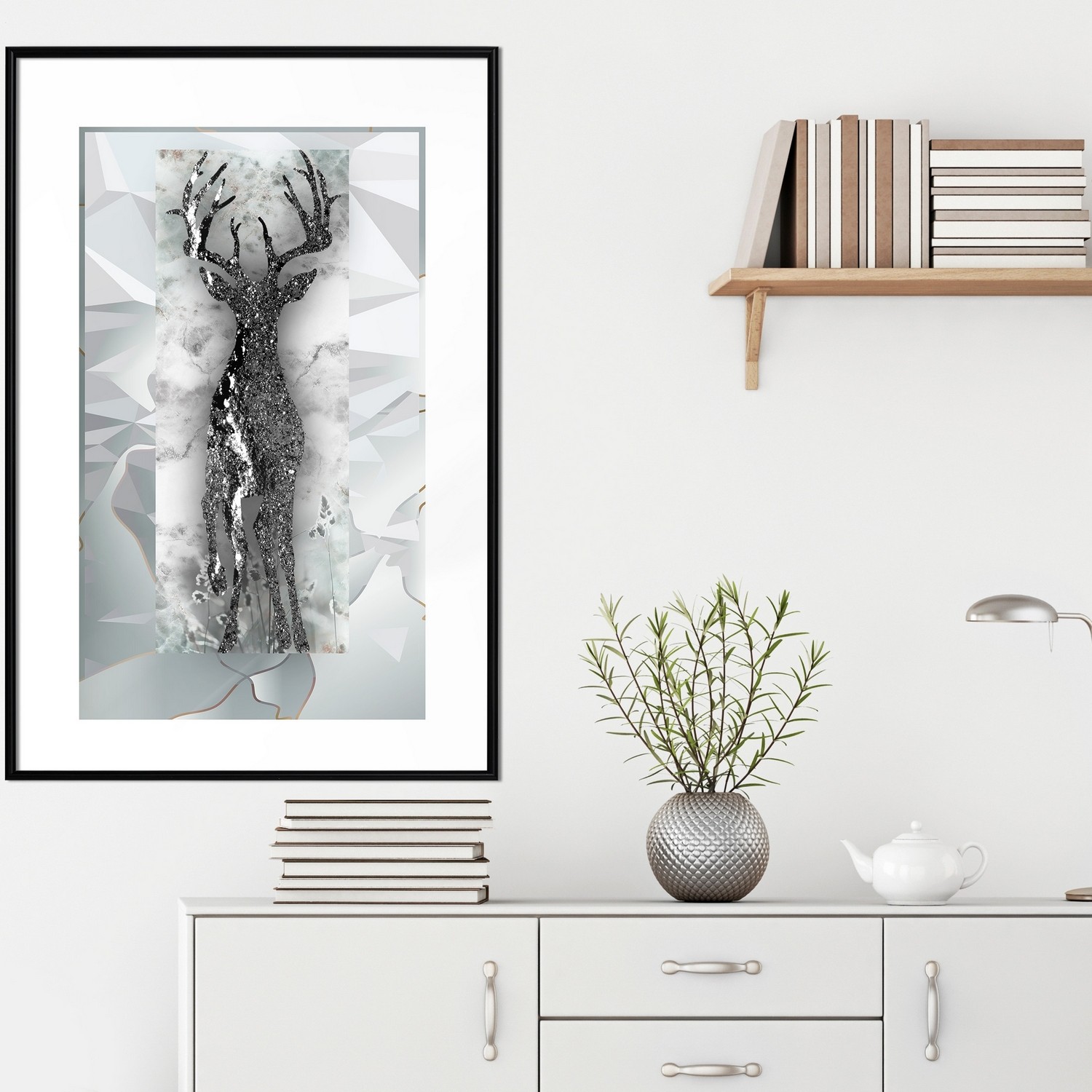 Poster Artgeist Affisch Silver Deer