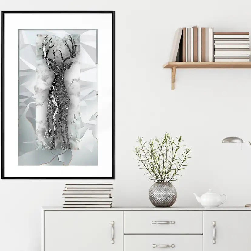 Poster Artgeist Affisch Silver Deer