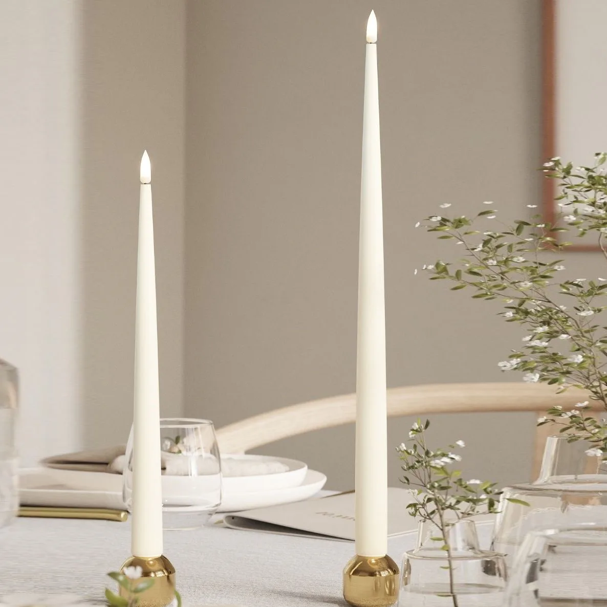 LED-Kronljus DeluxeHomeart Shiny 2,2x38 cm 2-pack