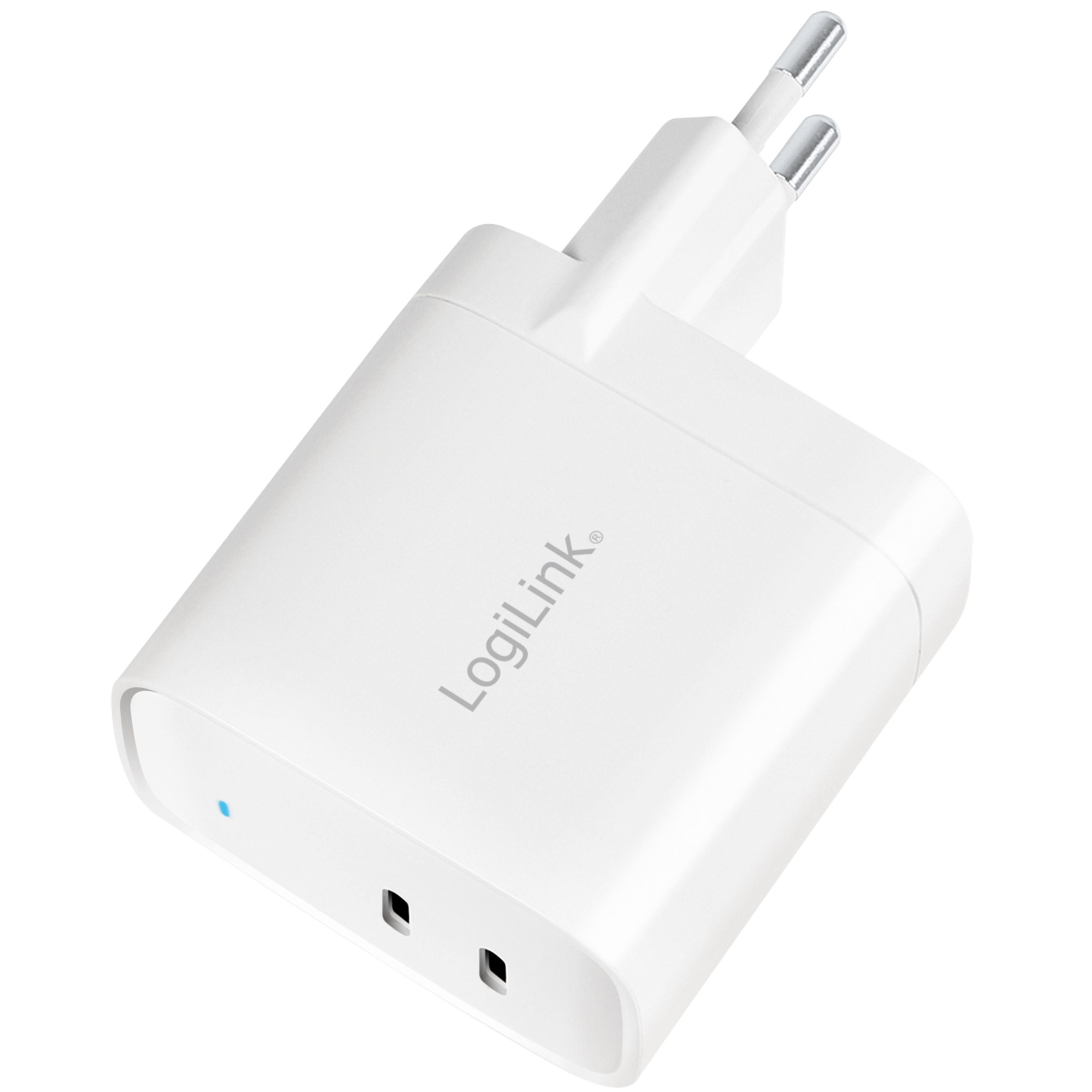 USB-laddare LogiLink 2 x USB-C PD 65W GaN