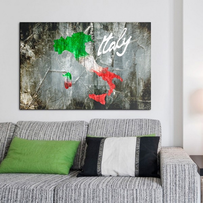 Tavla Arkiio Konstnärlig Karta Över Italien