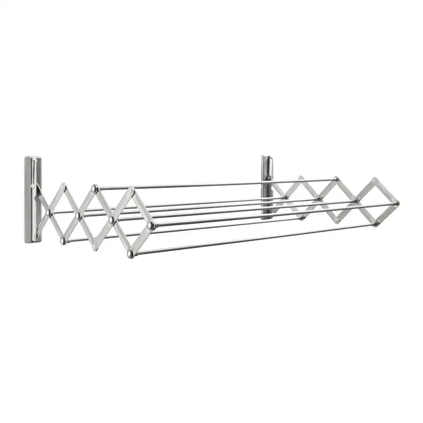 Torkställning Juwel Vägghängd & Hopfällbar 80 cm Stål Silver