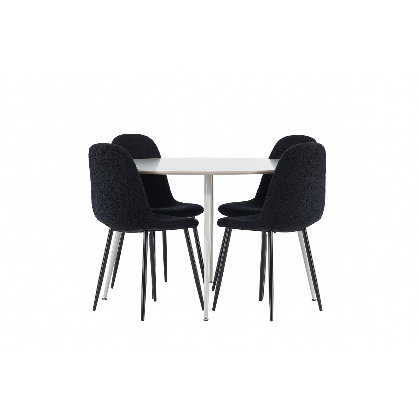 Matgrupp Venture Home Plaza Ø120 med 4 st Polar Stolar Teddy