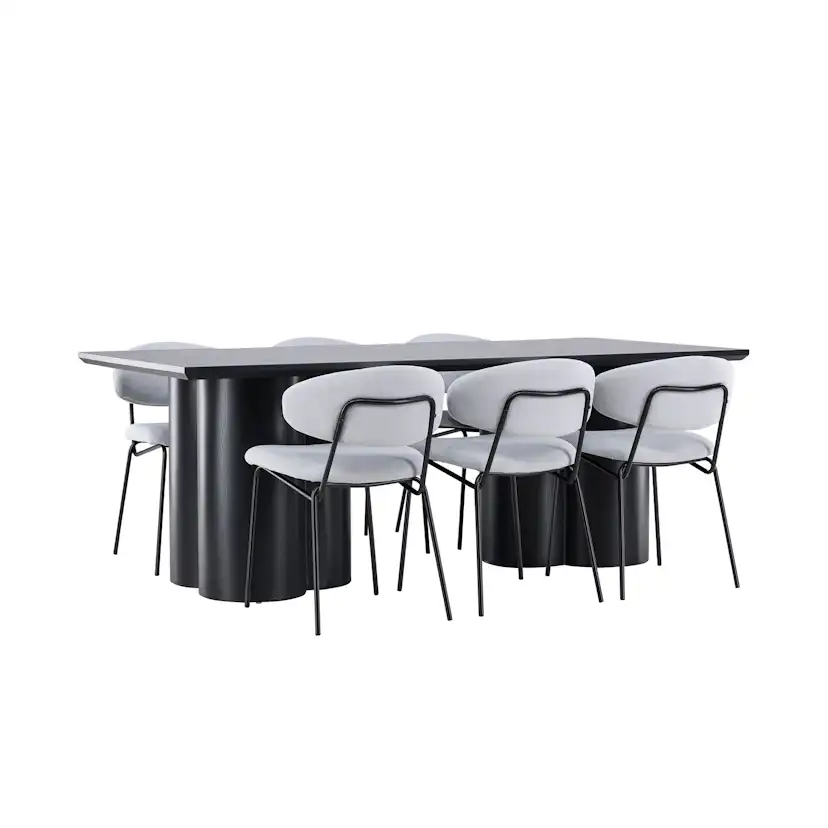 Matgrupp Venture Home Olivia 210 med 6 st Chico Stolar