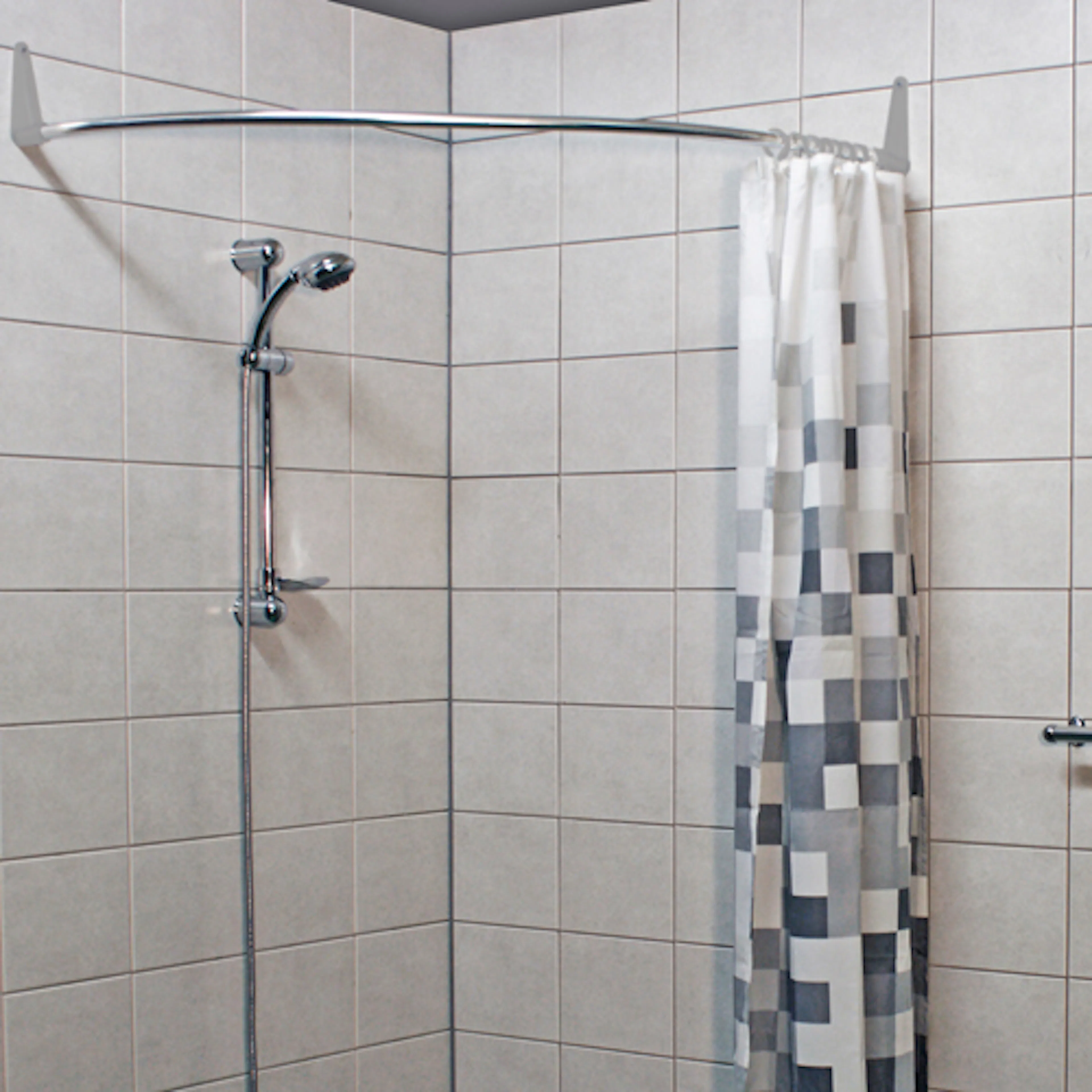 Duschstång Ericsindustrier Rundad för Hörn