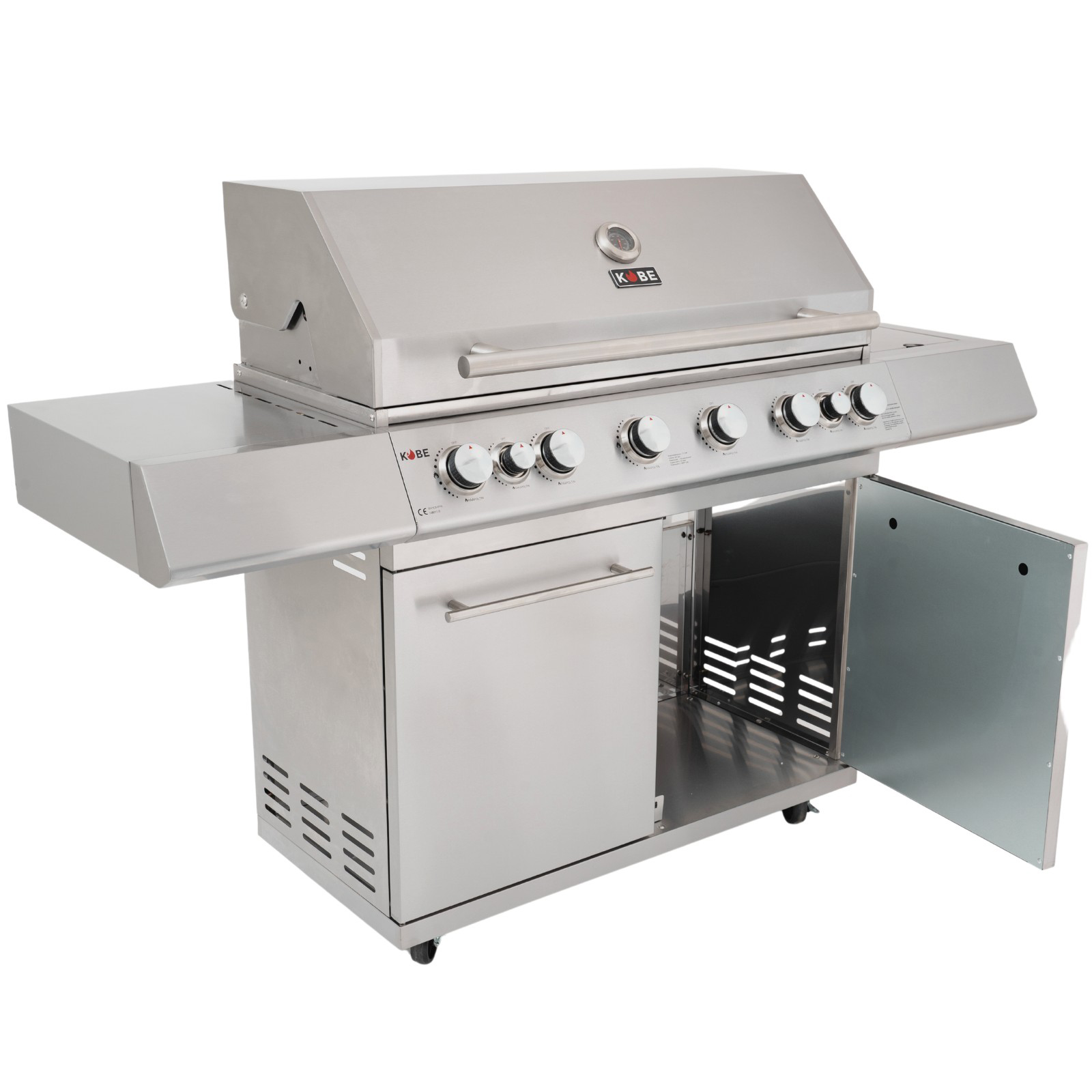 Gasolgrill Kobe 6+1+1 Rostfritt Stål