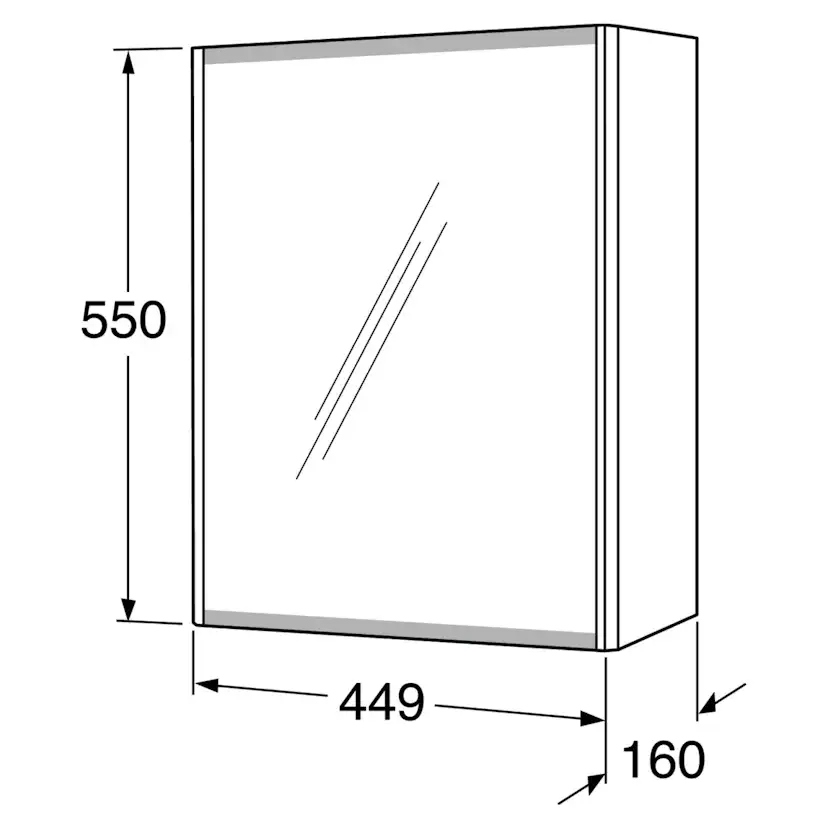 Spegelskåp Gustavsberg Graphic 45 cm Grön Grön