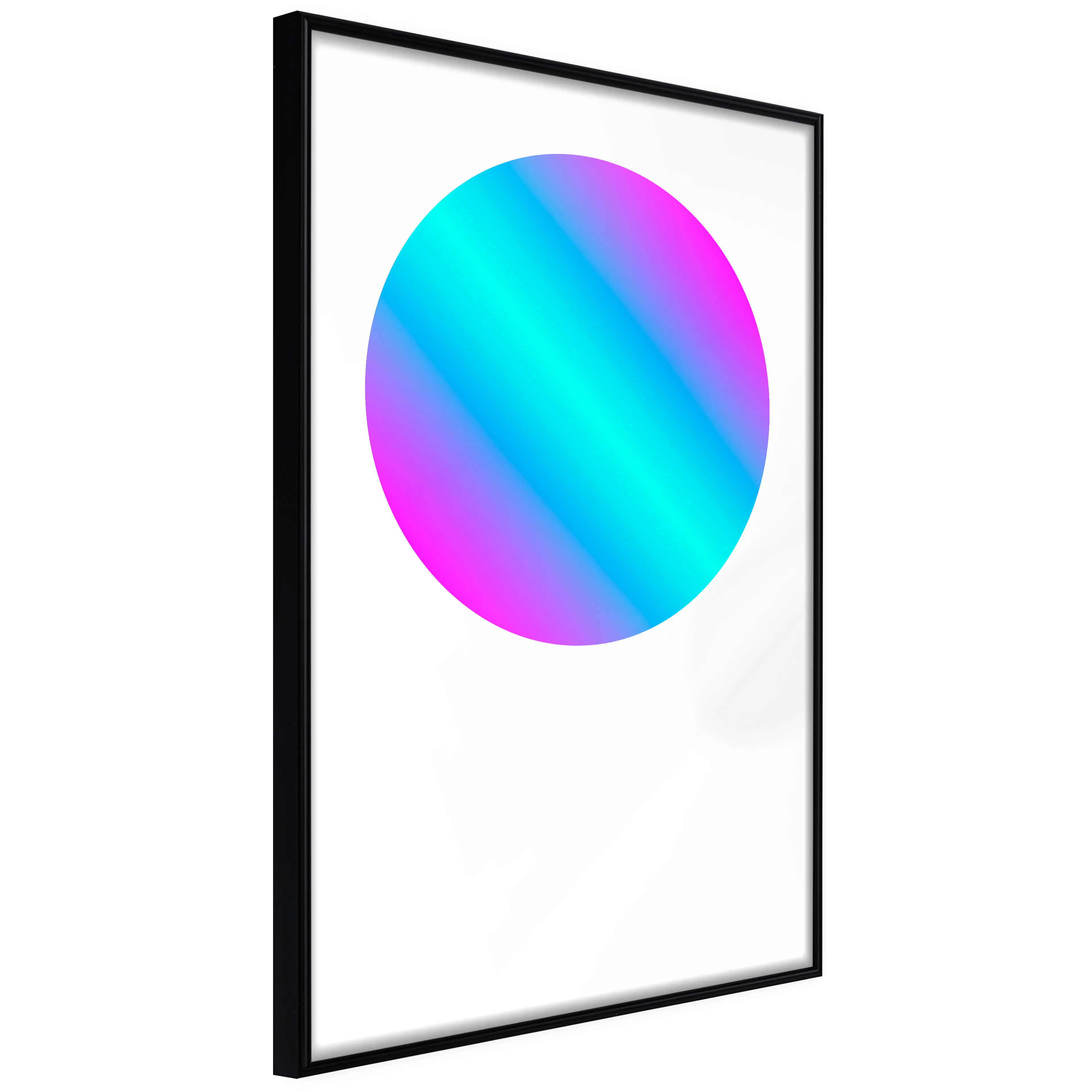 Affisch - Circle Gradient [Poster] 40x60 Svart ram, 40x60 cm