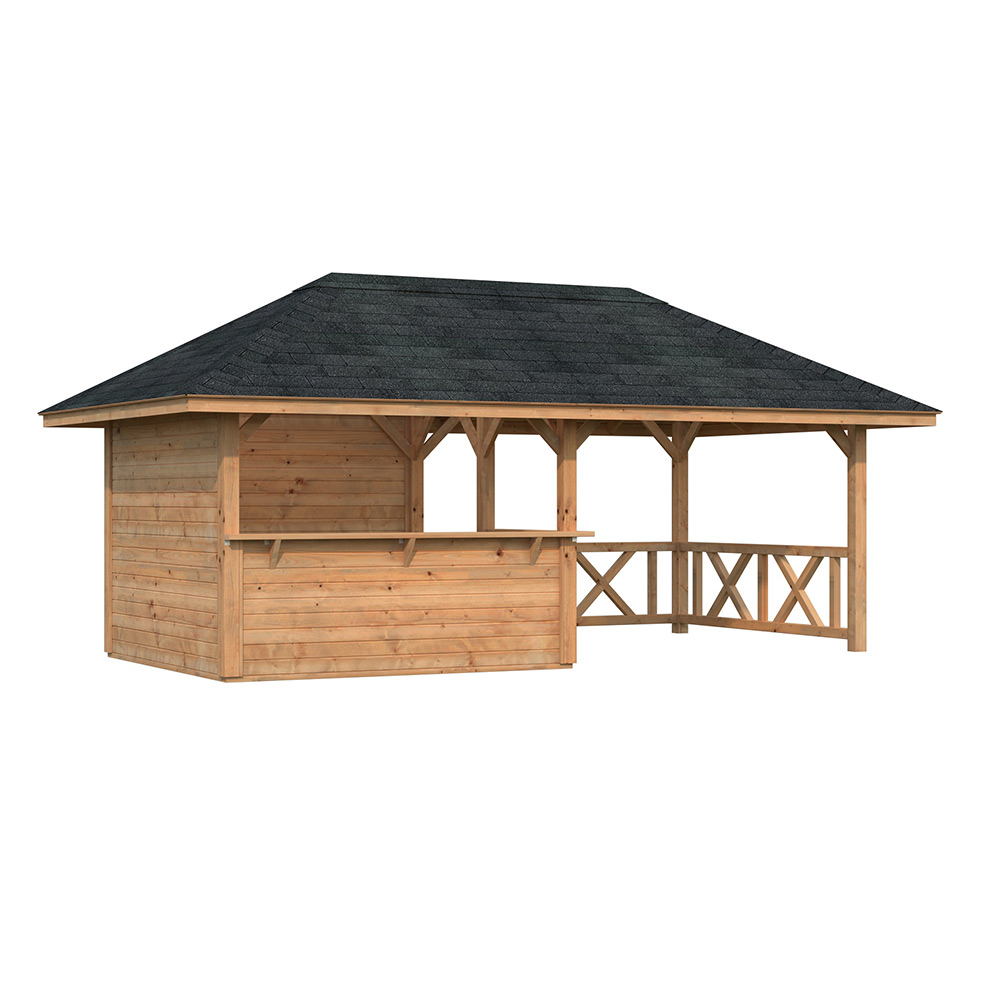 Stuga Palmako Bianca 16,6 m2 Set 3