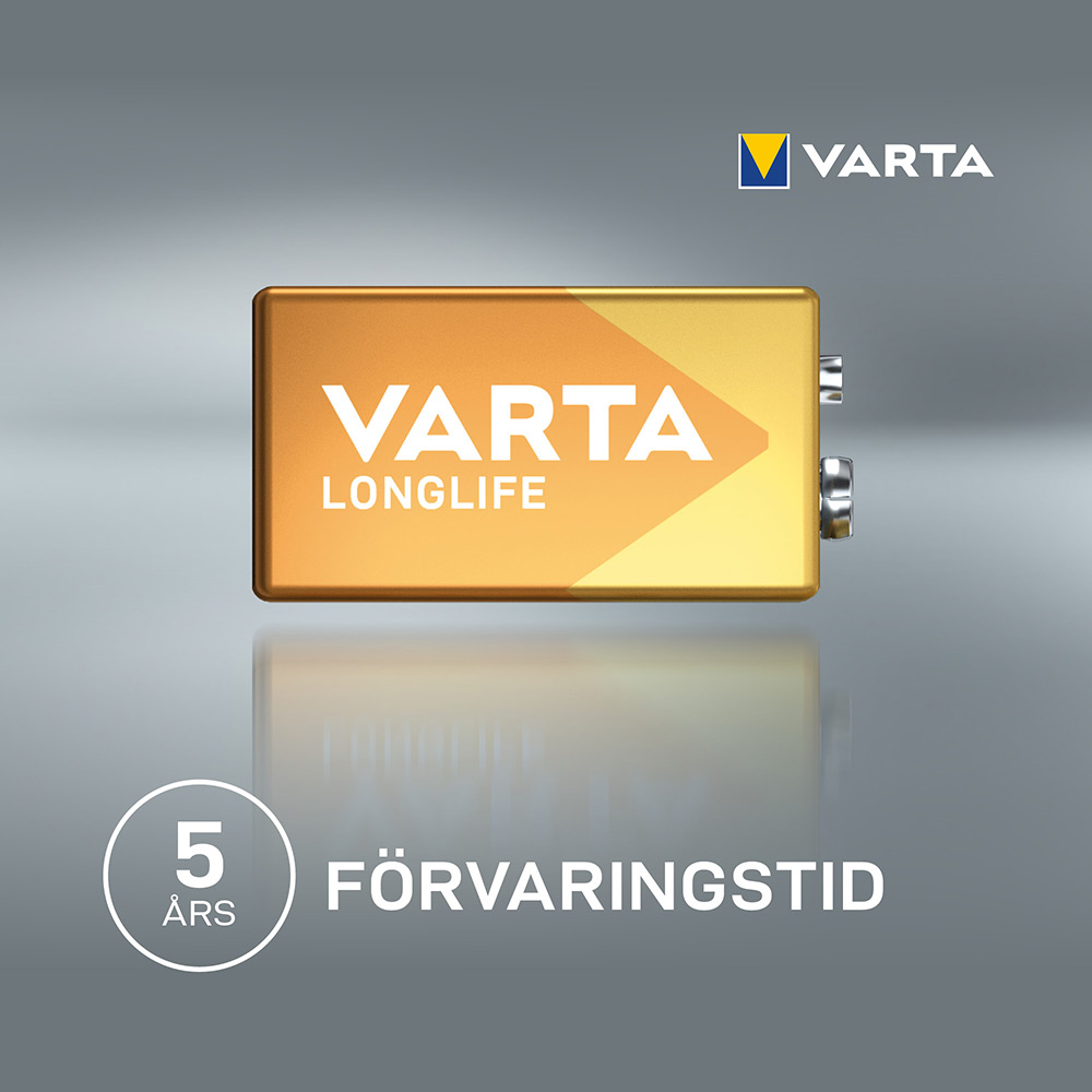 Batteri VARTA Alkaliska Longlife 9V 1-Pack