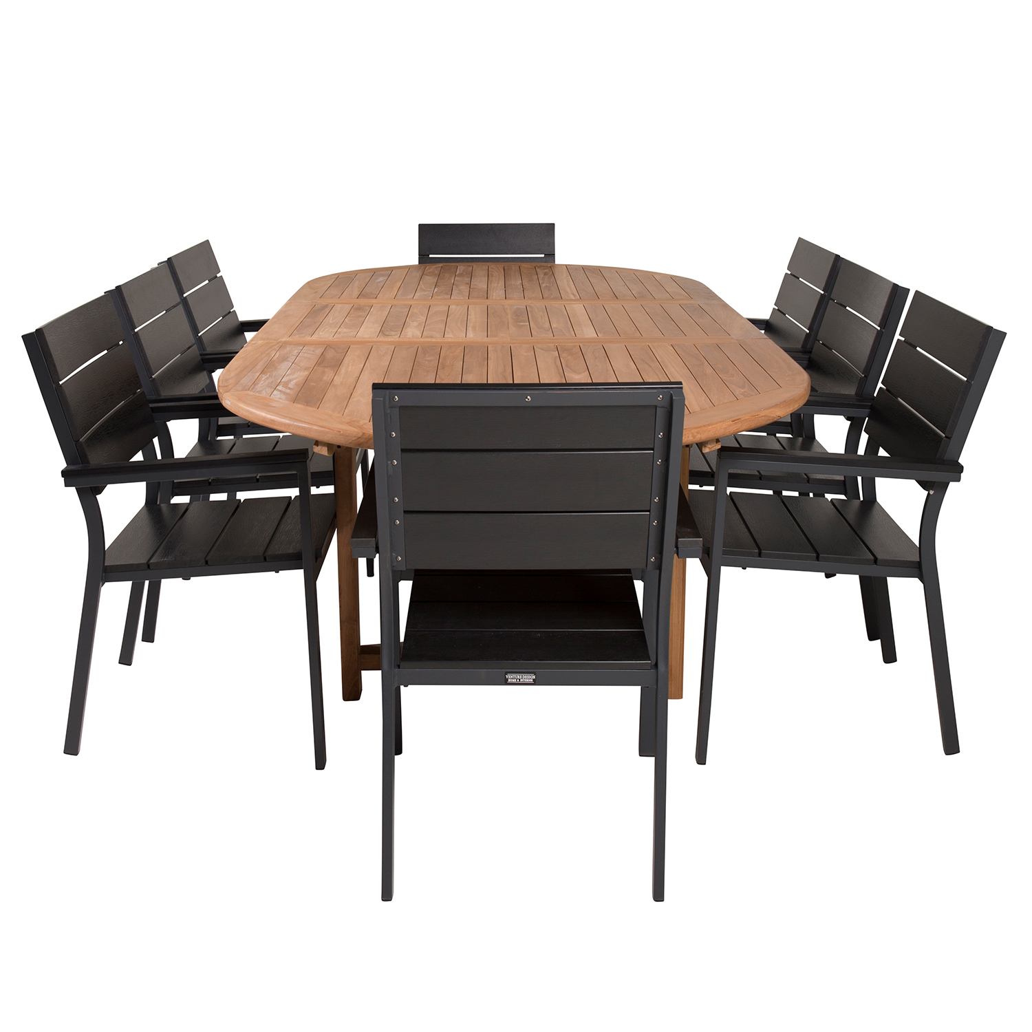 Matgrupp Utomhus Venture Home Kenya 180-240x120 Teak med 8 Levels KarmTrädgårdsstolar