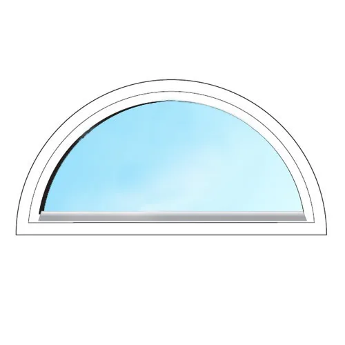 FF1F Fria Former 3-Glas Trä BxH 90x45 cm Fast Karm Halvcirkel Vitmålat