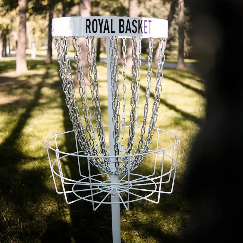 Frisbeegolfkorg Viking Discs Royal Basket Stålkorg Vit