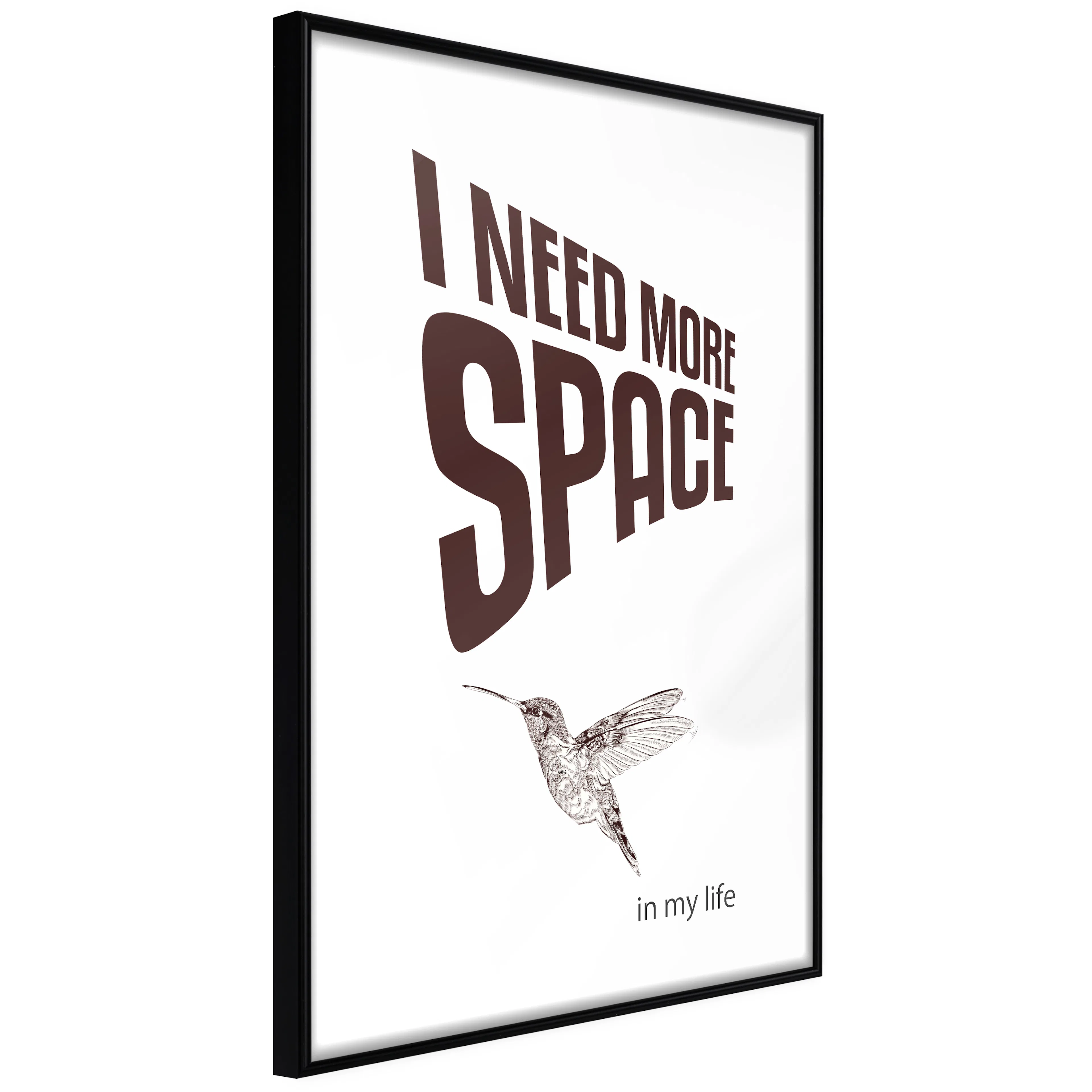 Affisch - I Need More Space [Poster] 40x60 Svart ram, 40x60 cm