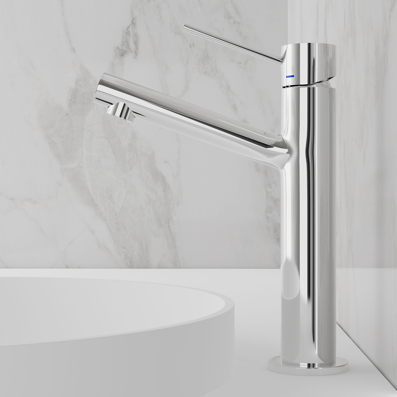 Tvättställsblandare Scandtap Steel Vector Medium