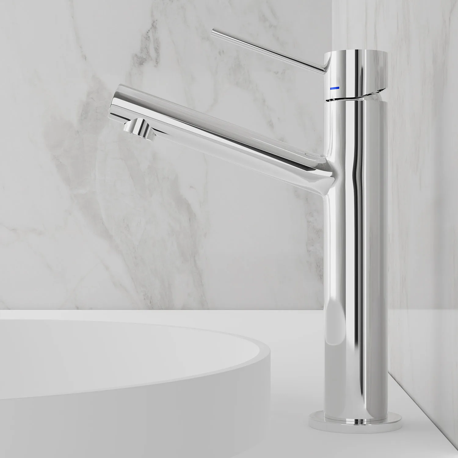 Tvättställsblandare Scandtap Steel Vector Medium