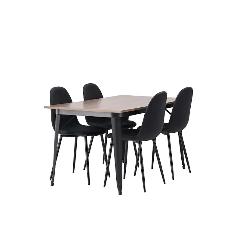 Matgrupp Venture Home Tempe 140 cm med 4 Polar Stolar