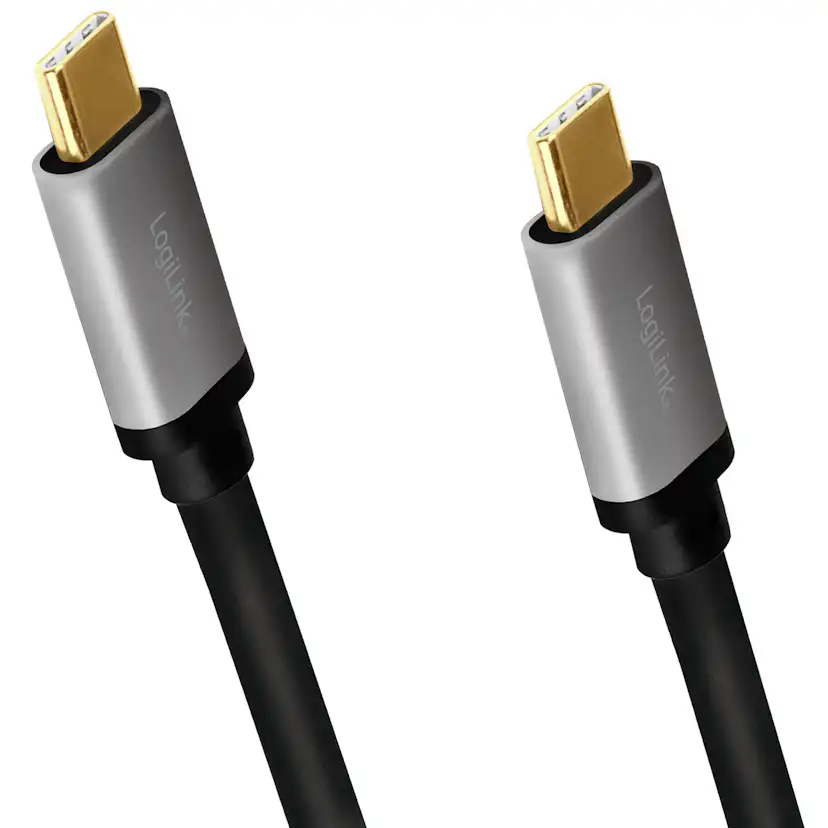 USB-C-kabel LogiLink USB 3.2 Gen2 PD 3.0 100W 10Gbps 4K/60Hz Alu 1 m