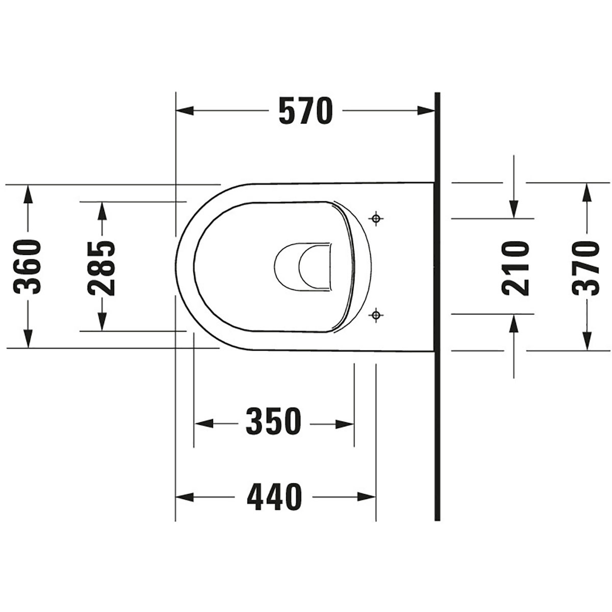 Vägghängd Toalettstol Duravit Me by Starck 25290
