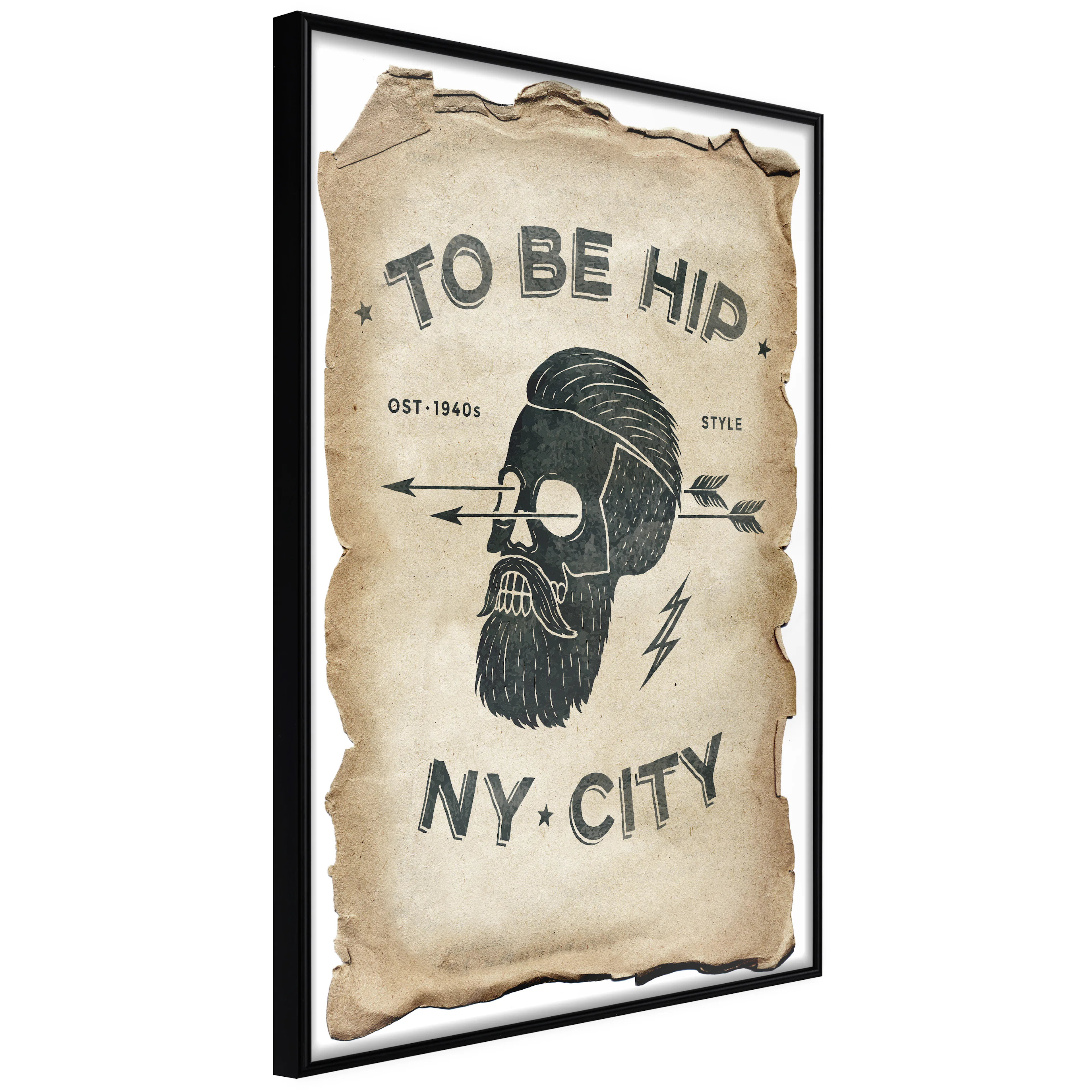 Affisch - To Be Hip [Poster] 40x60 Svart ram, 40x60 cm