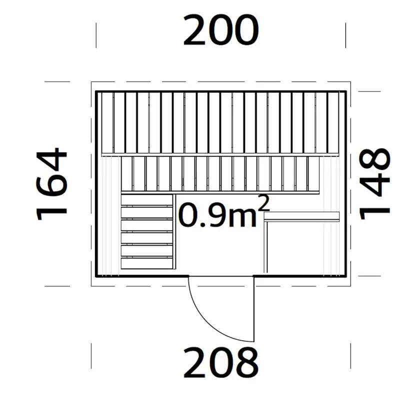 Bastutunna Palmako Anita 0,9 m2