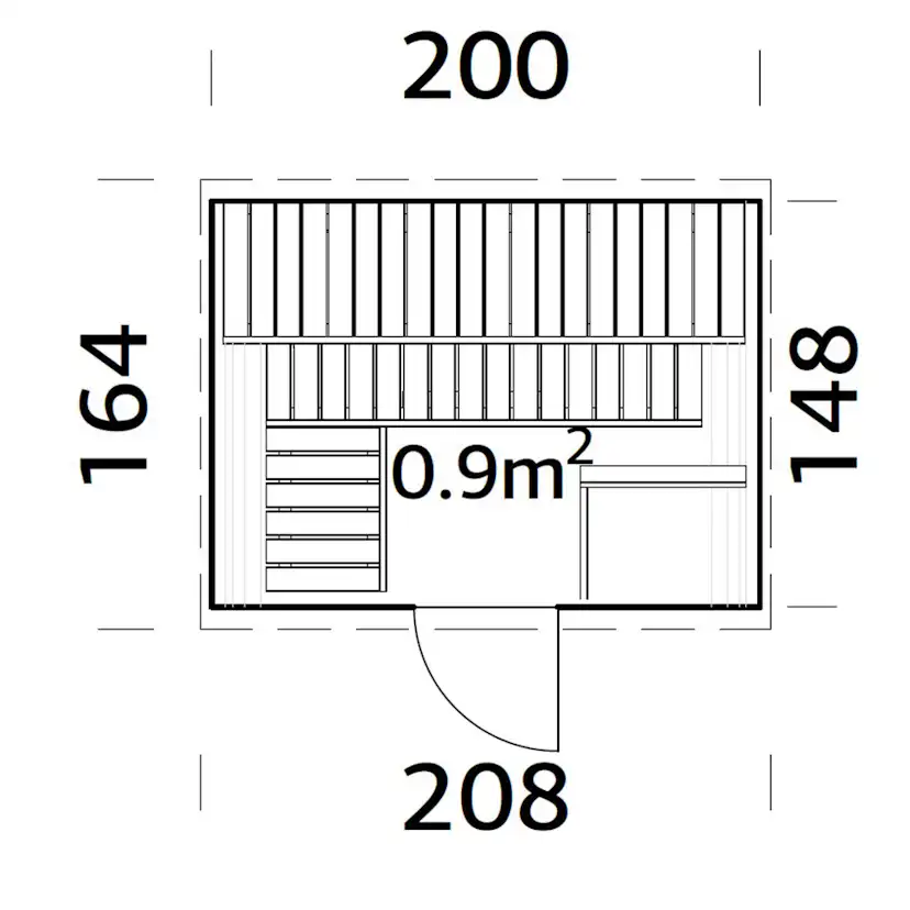Bastutunna Palmako Anita 0,9 m2