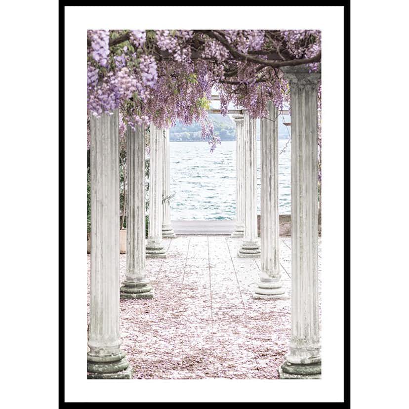 Poster Gallerix Pillars With Wisteria Flower-Roof