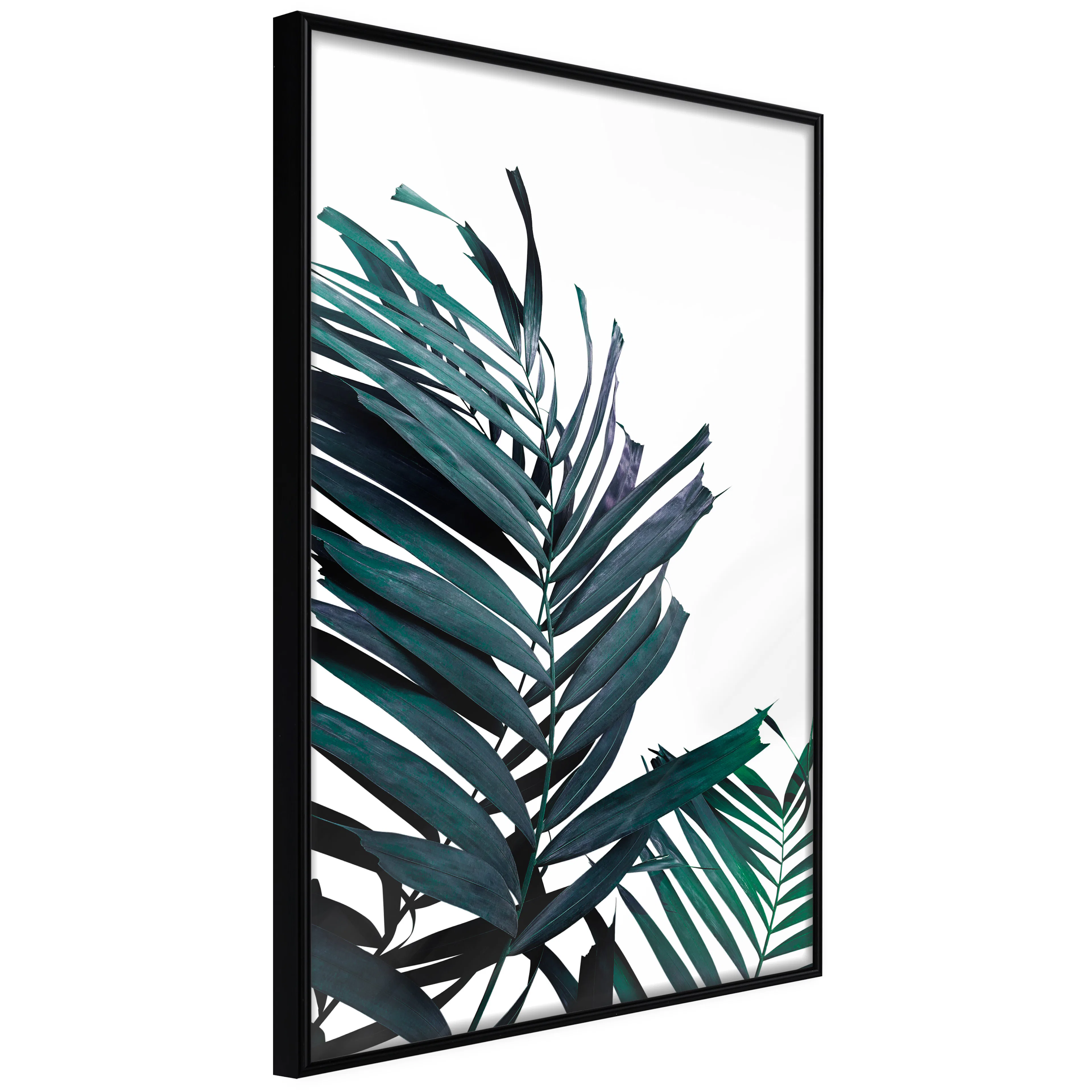Affisch - Emerald Leaves [Poster] 40x60 Svart ram, 40x60 cm