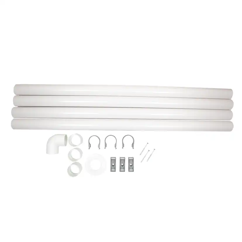 Ventilationssats Separett Tiny® 4m rör, inkl. Skarv & fästen