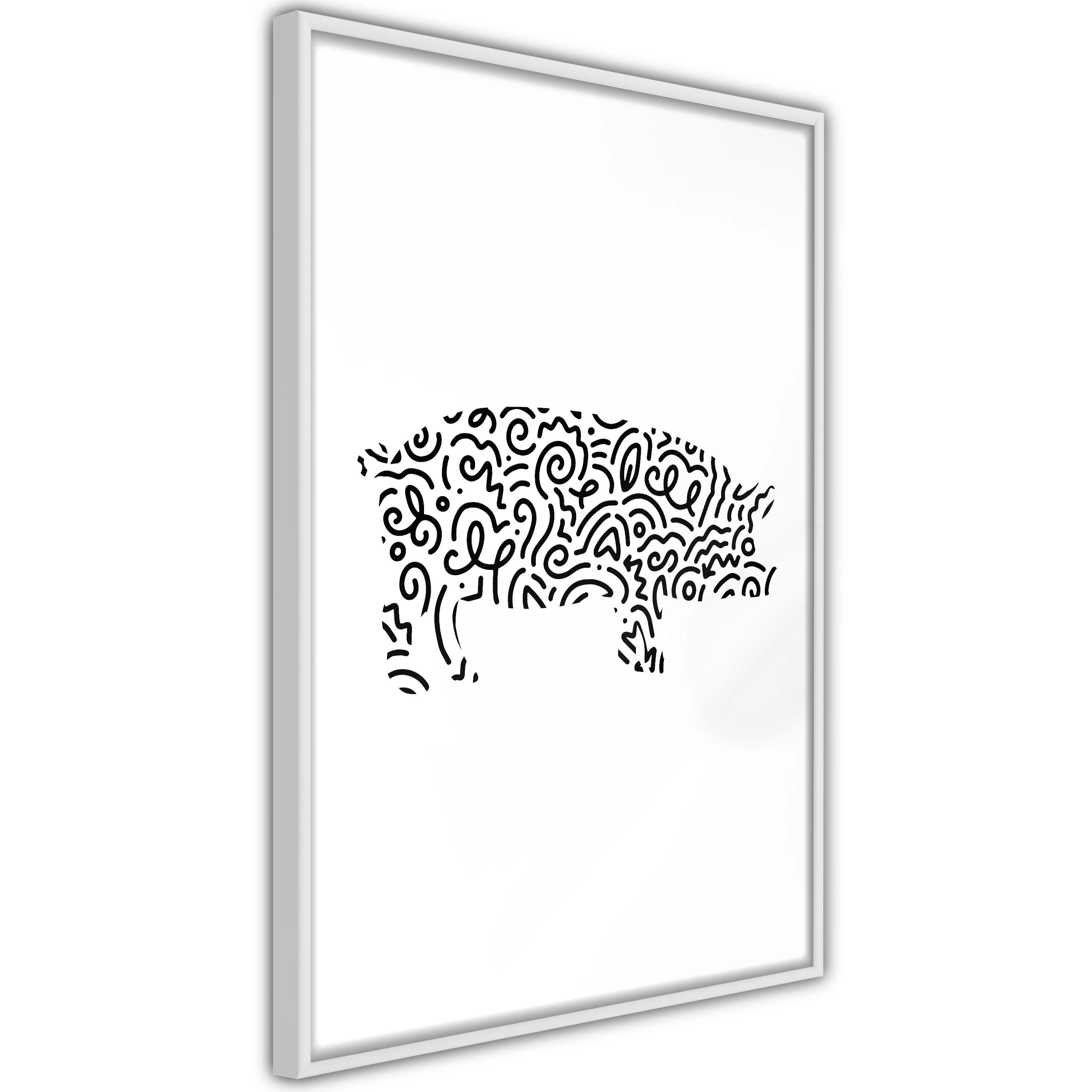 Poster Artgeist Affisch Black and White Piggy